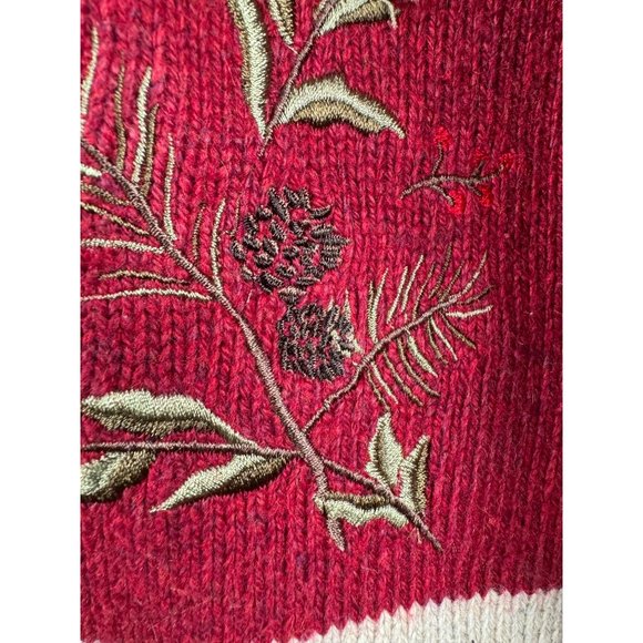 Croft and Barrow Snowman Ugly Christmas Sweater Medium Red Snowman Acrylic Blend - Picture 12 of 16